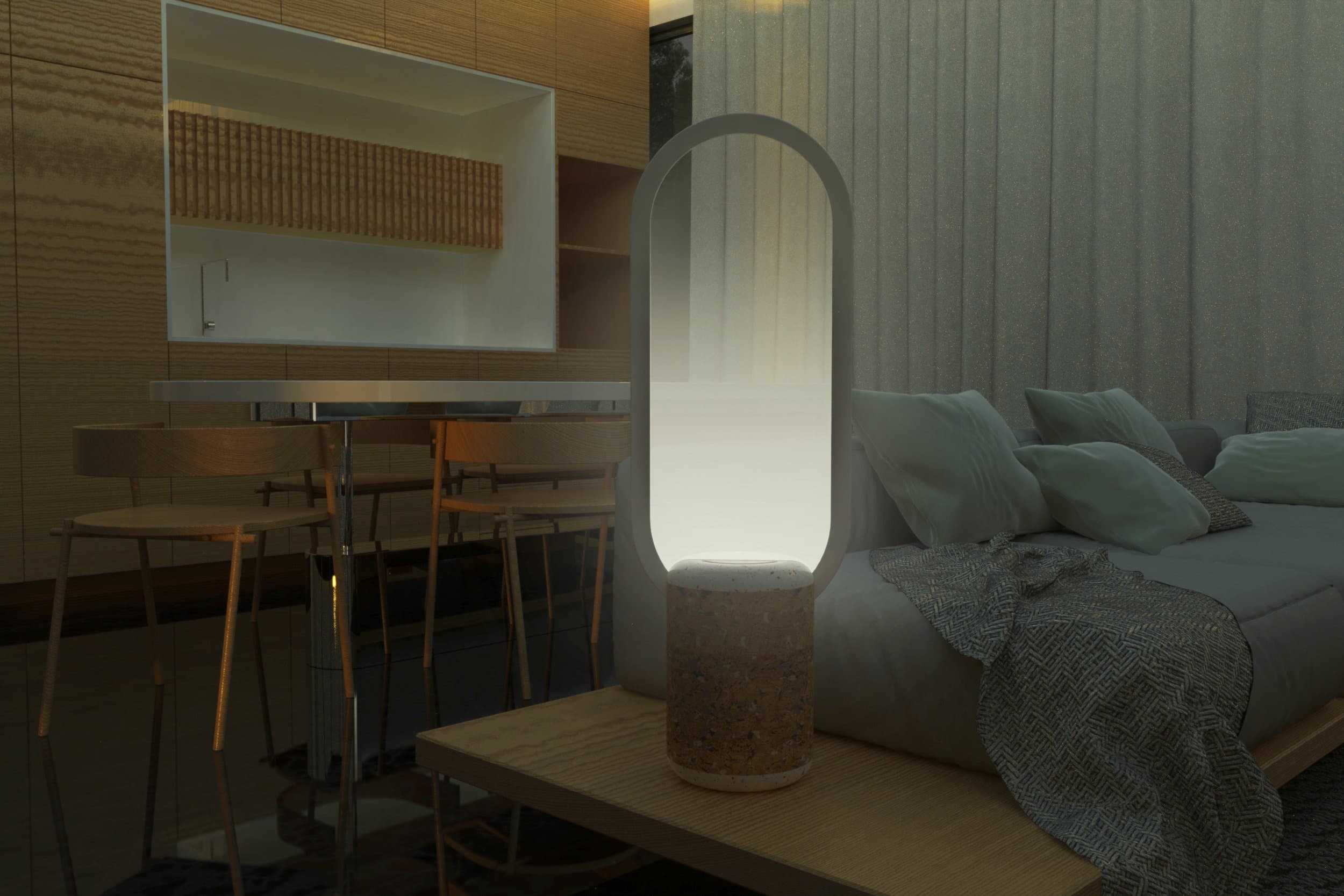 Balance board light lit up in living room