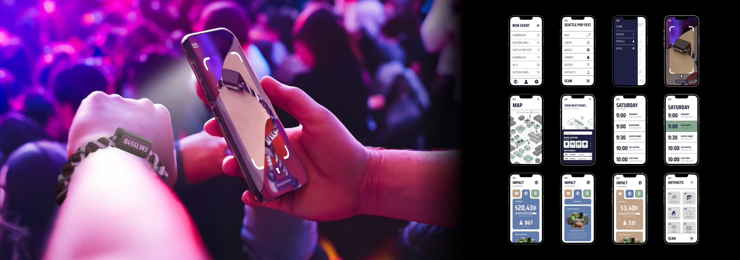 Bracelet connecting to the app experience