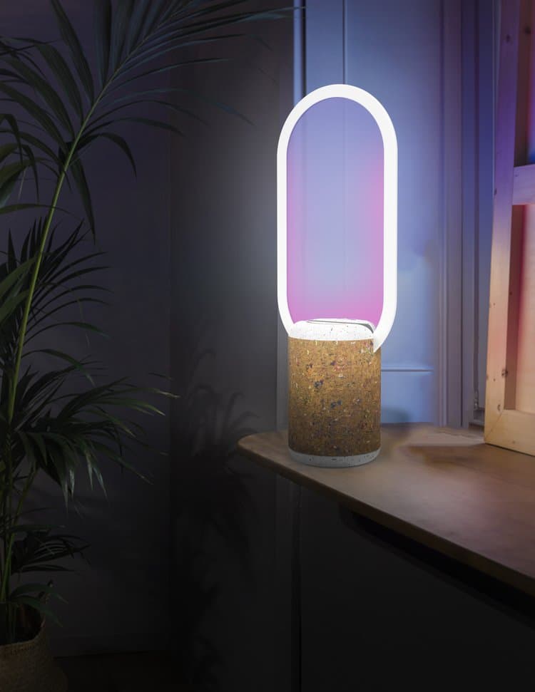 Balance lamp on shelf