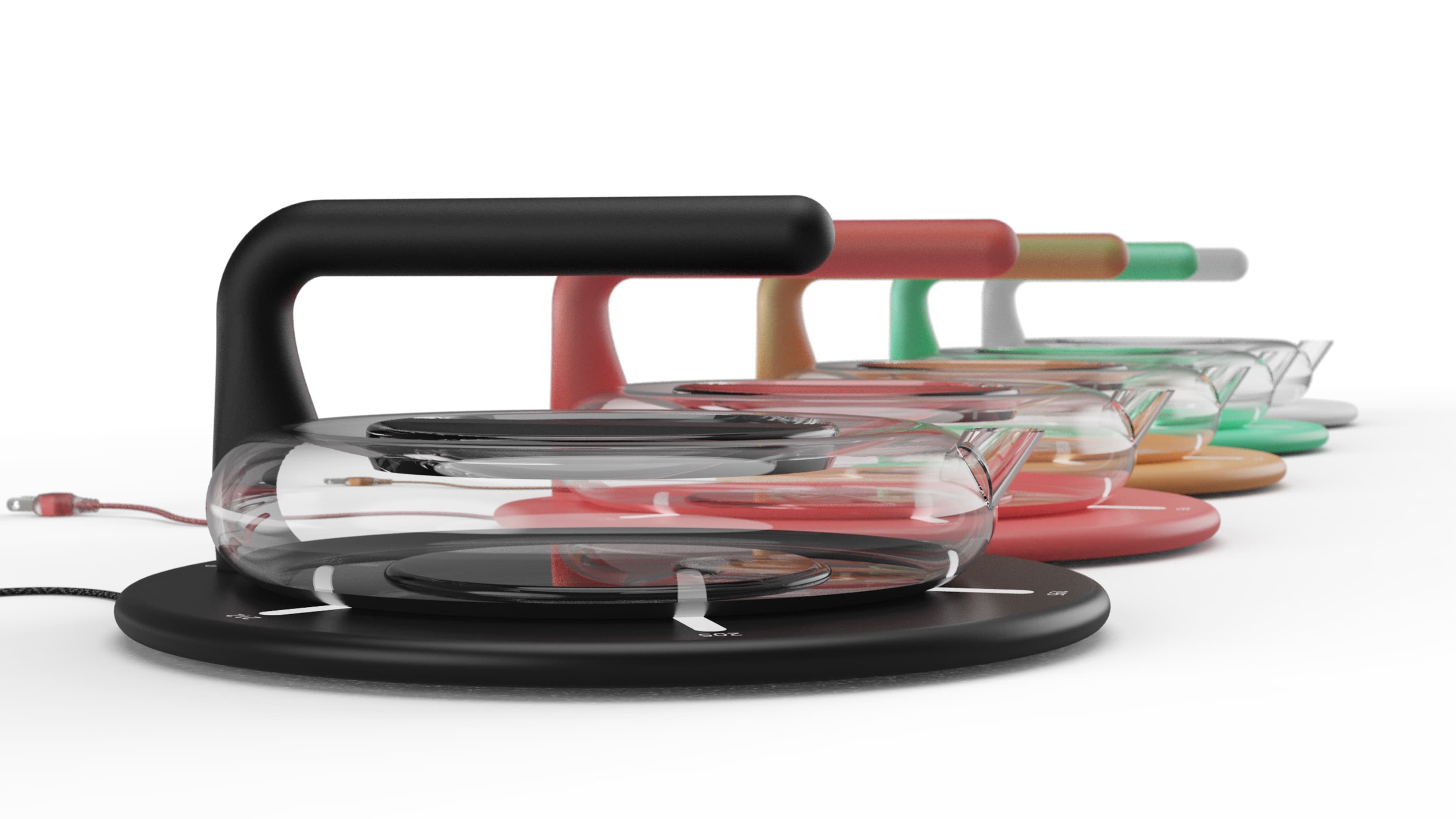 Different colors of the well kettle