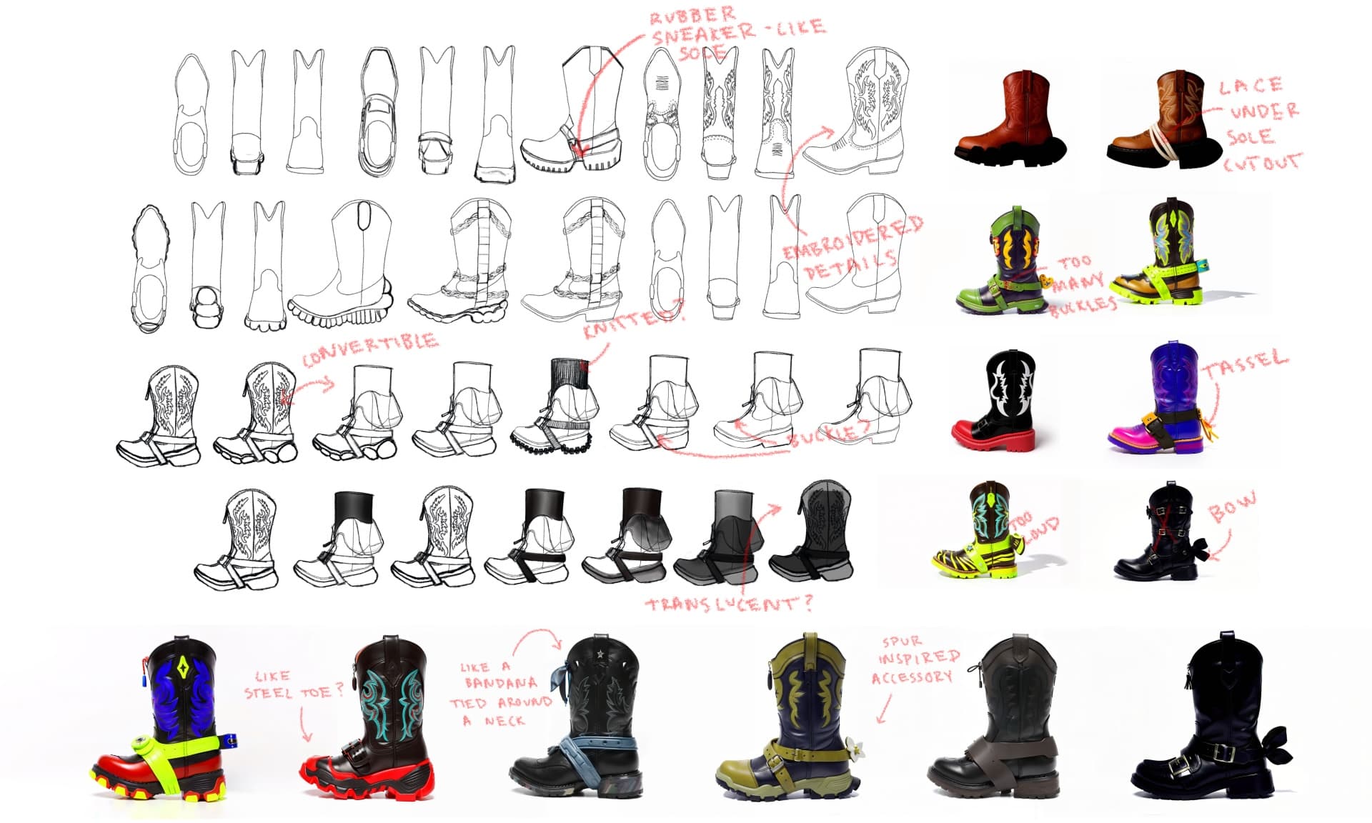 Sketches and annotations